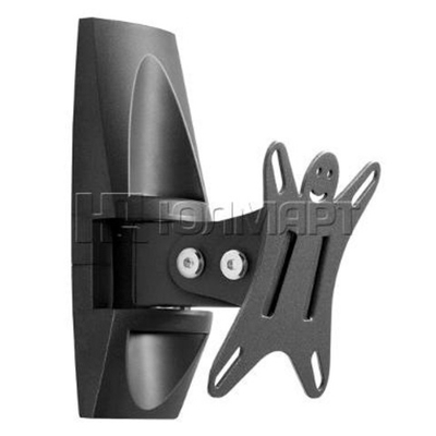 Кронштейн ЖК HOLDER LCDS - 5003, 10-26", 25 кг., наклон 15°, поворот 135° ме.черный