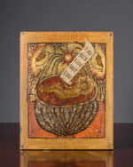 Иисус Христос Агнец Божий деревянная икона на левкасе