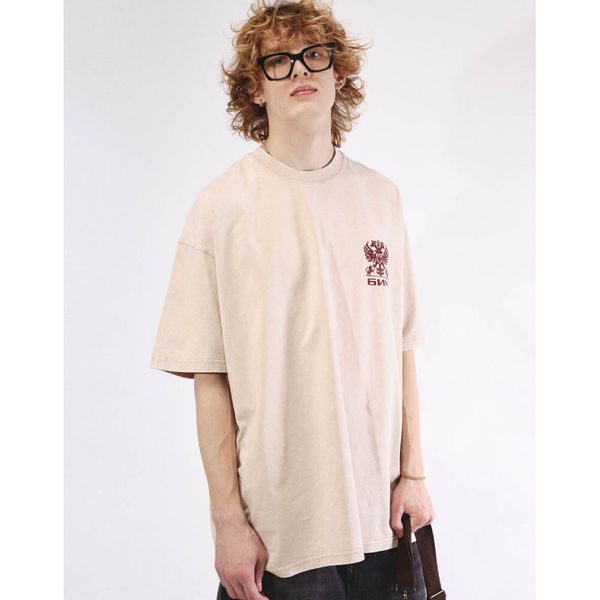 Футболка Герб бежевая - фото 3