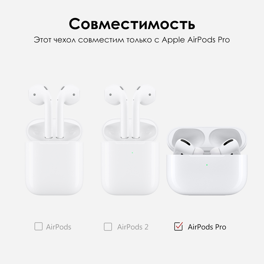 Чехол КАРТОФАН для Apple AirPods Pro (арт. AIRPRO-SLIM-SILICON-BLUE)