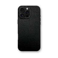 Чехол для iPhone 16 - Зернистая кожа - чёрный