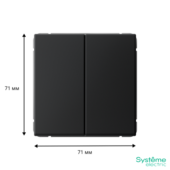 Выключатель кнопочный 2-кл. ArtGallery 10AX быстрозажим. клем. механизм карбон SE GAL001017S