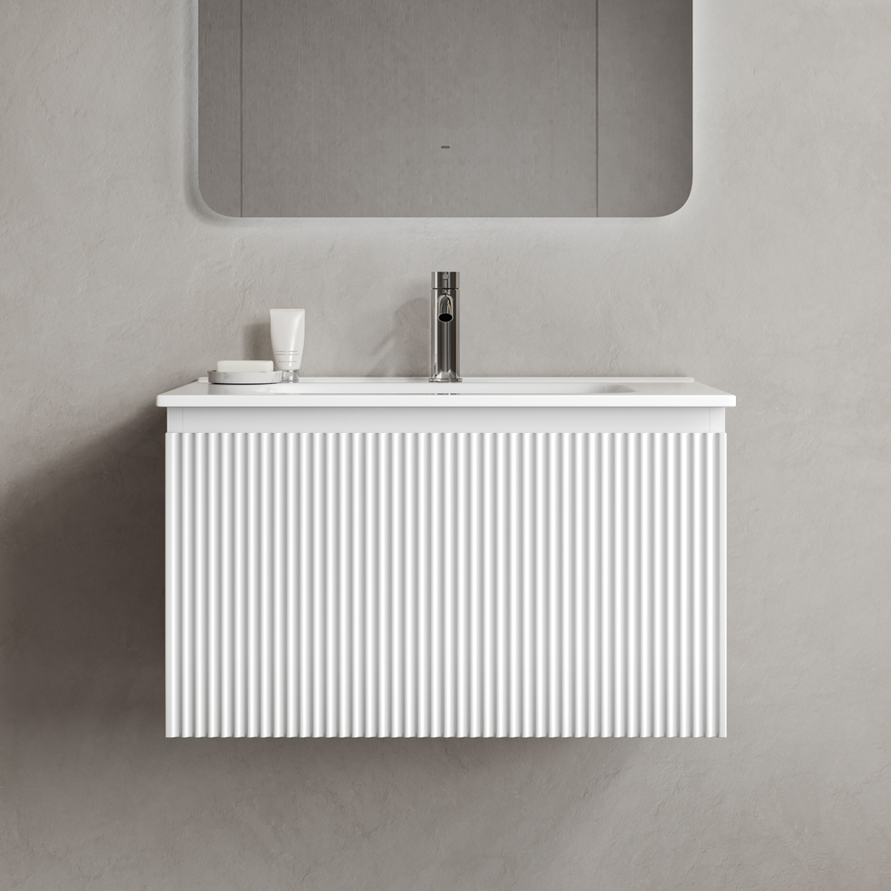 Тумба подвесная Sancos Snob R 1.0 с одним ящиком 690х445х406, Bianco, SNR1.070W