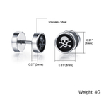 Серги "Череп с костями" Steelman 86771