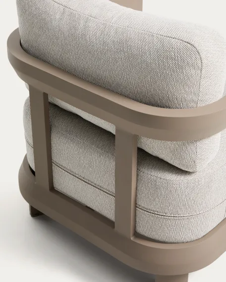 Уличное кресло Nerano из алюминия цвета таупе