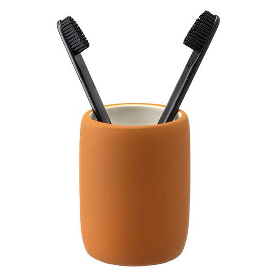 Набор ванных принадлежностей с подставкой flow, терракотовый, 4 пред.