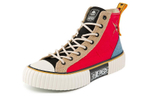 Kappa One Piece co-branded Munch D. Luffy high-top vulcanized shoes red, blue and brown men and women the same style