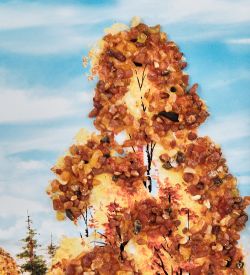 AMB-01/82 Картина «Созвучие природы» (с янтарной крошкой) пласт.рамка 33х42см