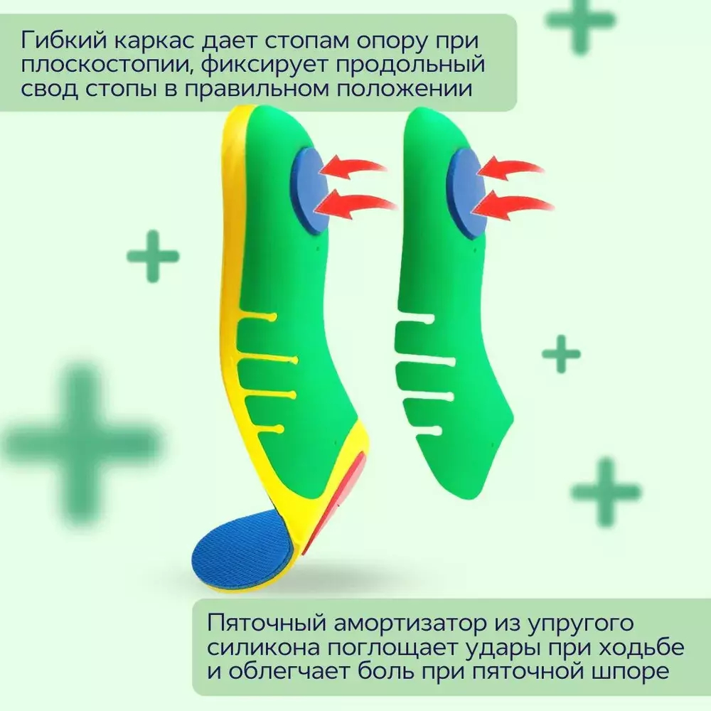 Каркасные ортопедические стельки при плоскостопии и вальгусной деформации стоп
