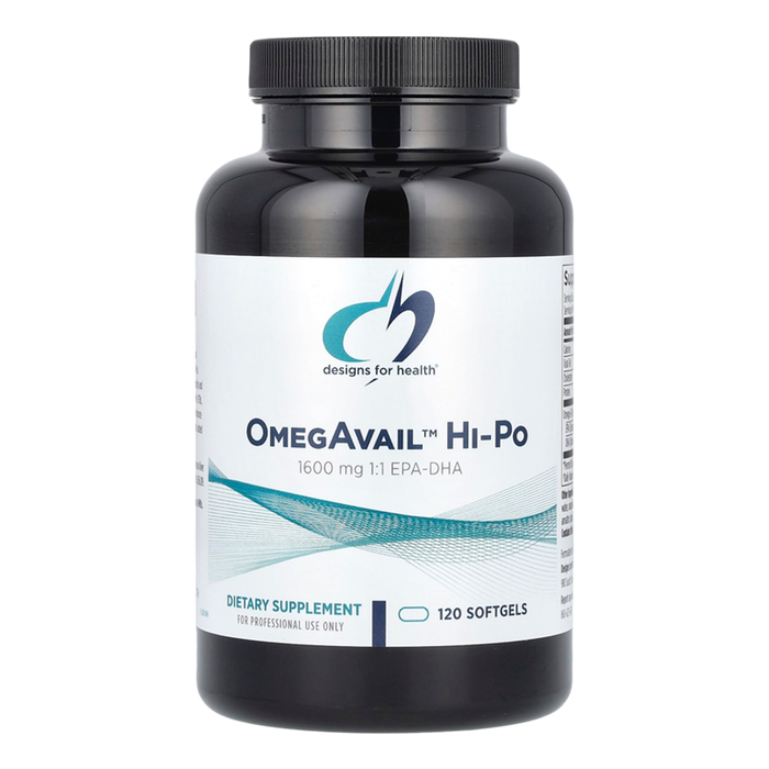 Омега-3, OmegAvail Hi-Po, Designs For Health, 120 гелевых капсул