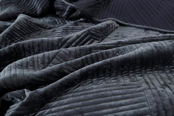 Патрисия (антрацит 1) Покрывало 240х260