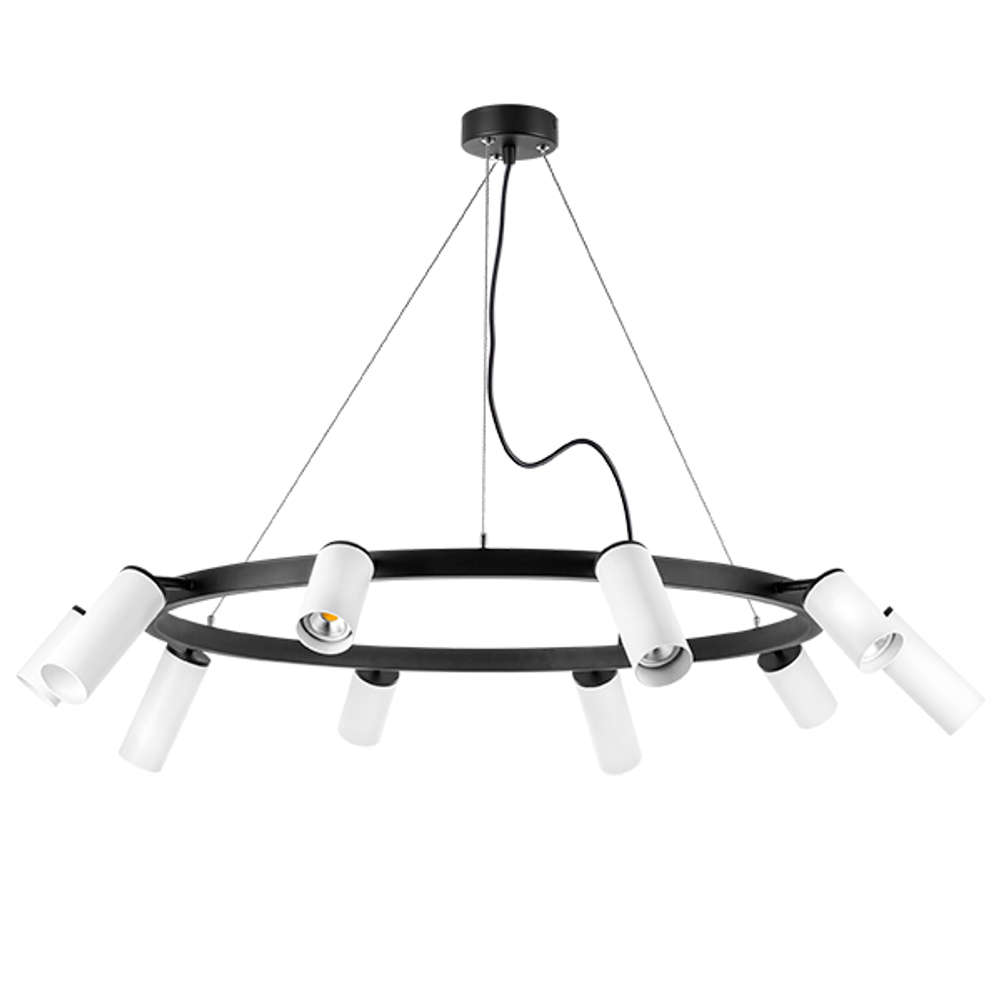 LR020365865 Люстра RULLO 10х50W GU10 ЧЕРНЫЙ/БЕЛЫЙ (571020+214436-5+214486-5)