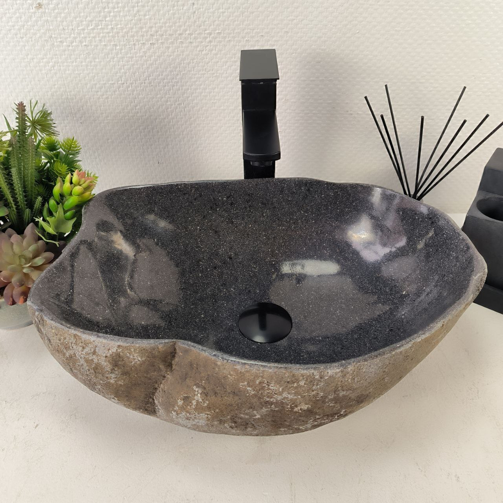 Раковина из речного камня RS-65083 45*32*15 0861