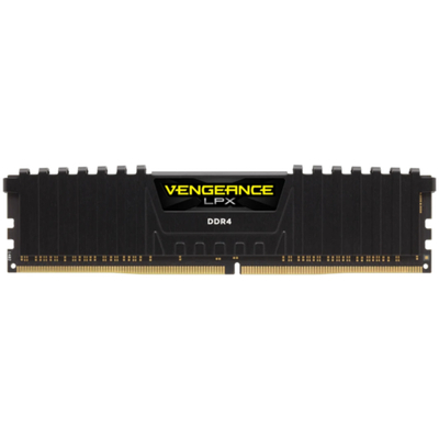 CORSAIR DDR4, 3200MHz 8GB 1x8GB Dimm, Unbuffered, Single Rank, 16-20-20-38, XMP 2.0, Vengeance LPX black Heatspreader, Black PCB, 1.35V