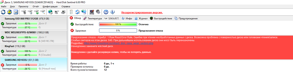 Жесткий диск Samsung HD103SJ 1000 GB
