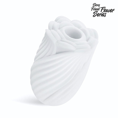 Белый нереалистичный мастурбатор в форме бутона цветка Chloris (Цвет: белый)