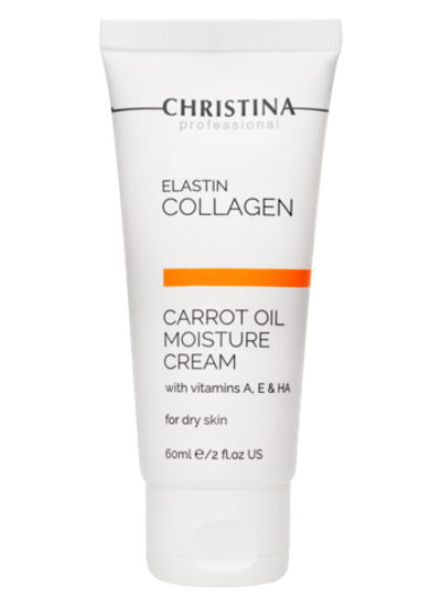 ELASTIN COLLAGEN Carrot Oil Moisture Cream with Vitamins A, E & HA for dry skin