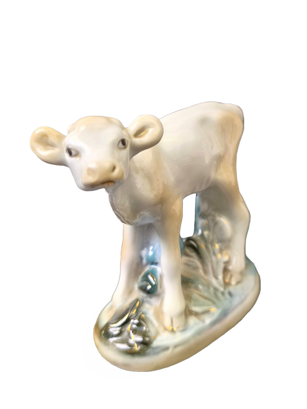 Фарфоровая статуэтка "Телёнок" Гжель
