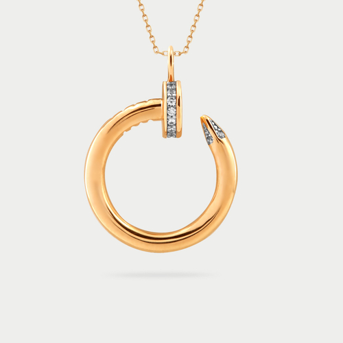 Подвеска из розового золота 585 пробы с фианитами для женщин (арт. 01-315995)