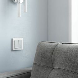 Выключатель проходной двухклавишный Werkel белый матовый W1122061