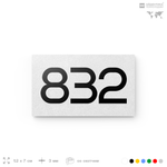 Номер на дверь 832, табличка на дверь для офиса, квартиры, кабинета, аудитории, склада, белая 120х70 мм, Айдентика Технолоджи