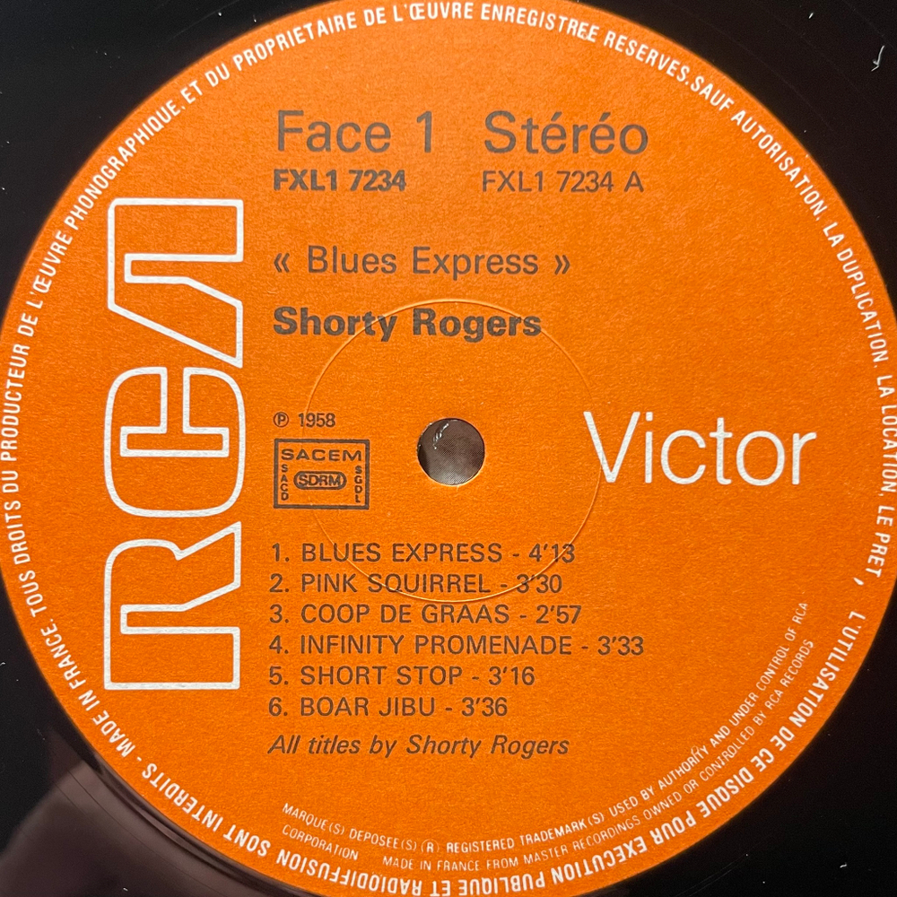 Shorty Rogers ‎– Blues Express (Франция)