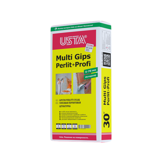 ШТУКАТУРКА ГИПСОВАЯ USTA MULTI GIPS УНИВЕРСАЛЬНАЯ 30КГ