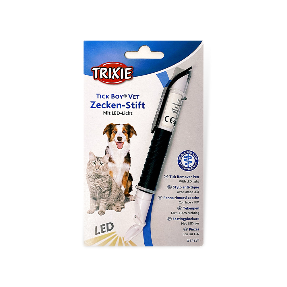 Ручка для вытаскивания клещей со светодиодной подсветкой Trixie