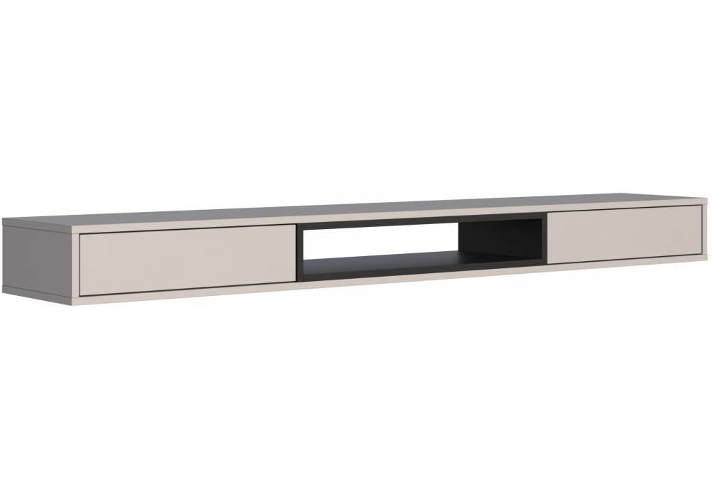 ТВ-тумба Woodville Делора 1,8 м кашемир, черный