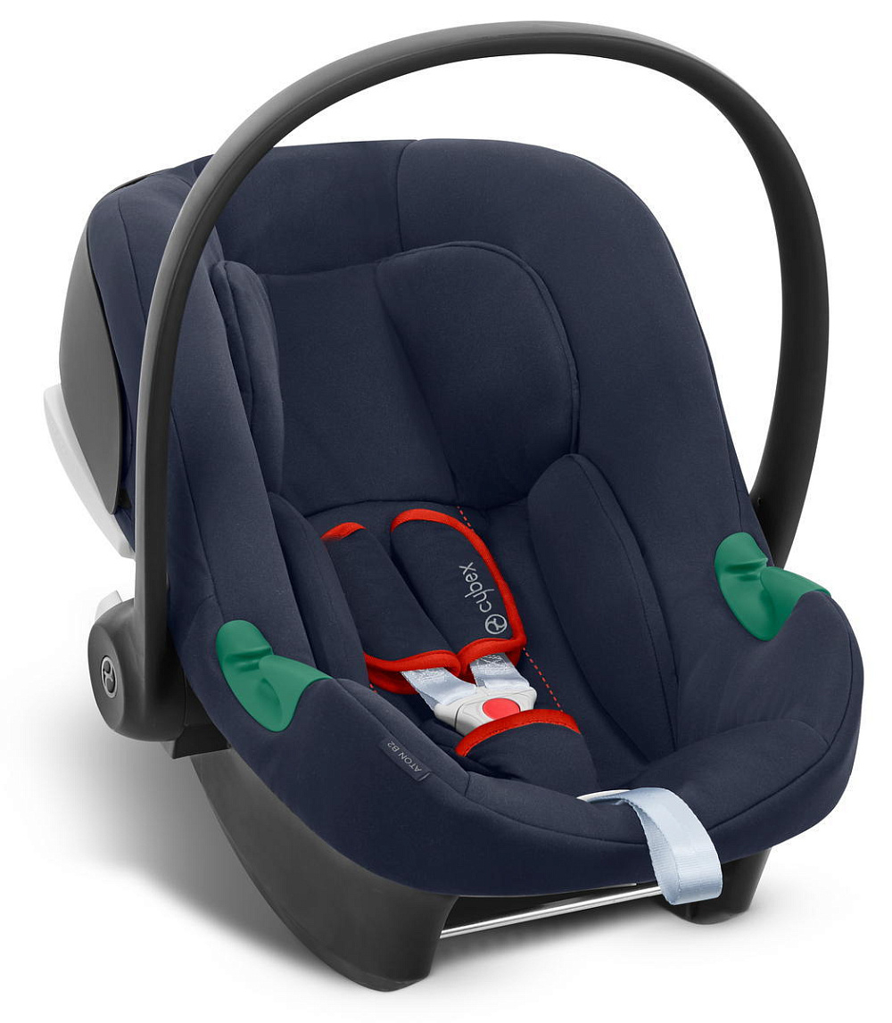 Коляска Cybex Balios S Lux TPE complete Aton B2 Bay Blue 3 в 1 Stormy Blue с дождевиками