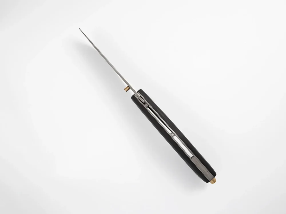 Складной нож "Гриф", сталь Х12МФ, рукоять черный мореный граб