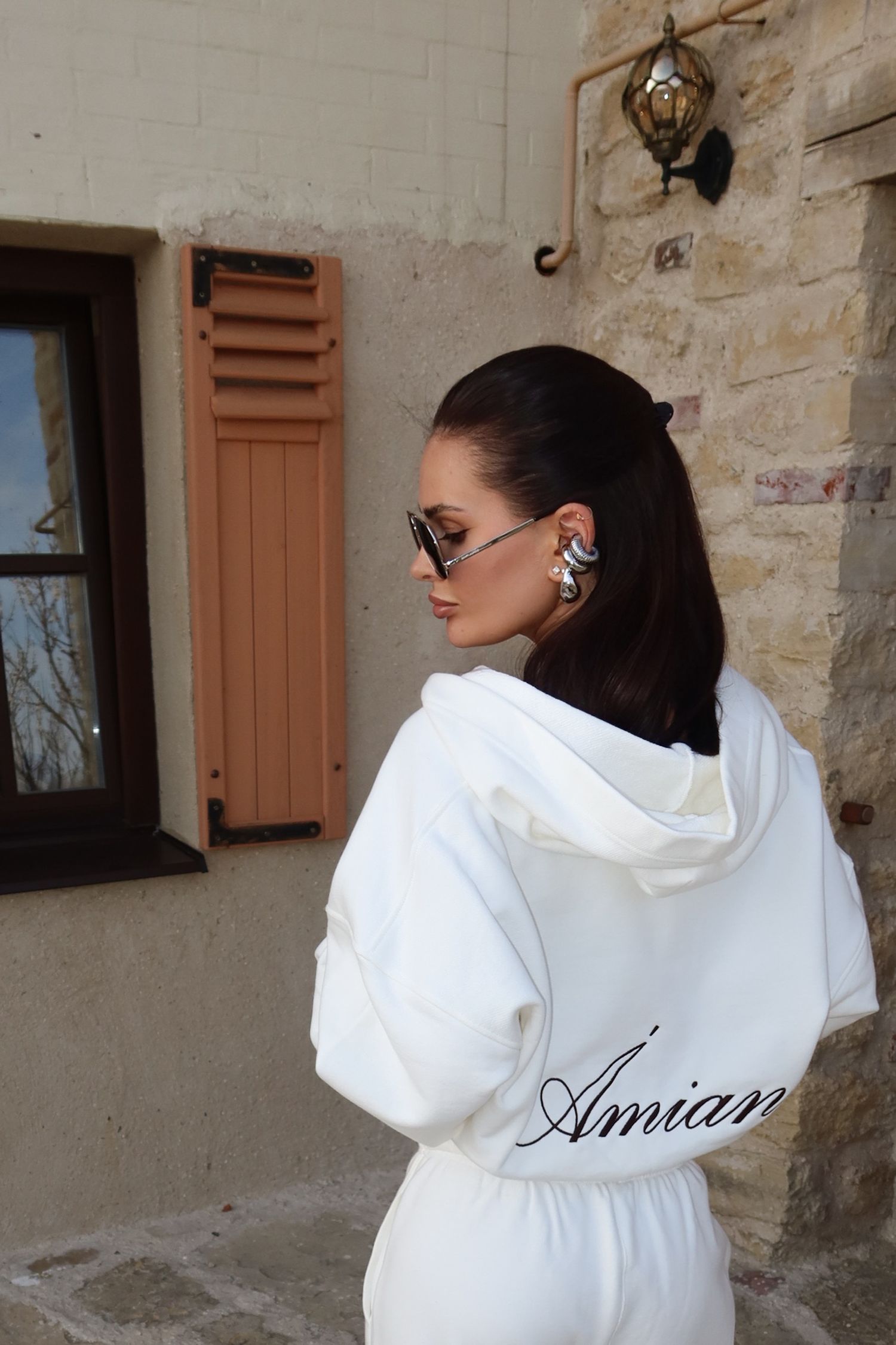 another zip худи, молочный