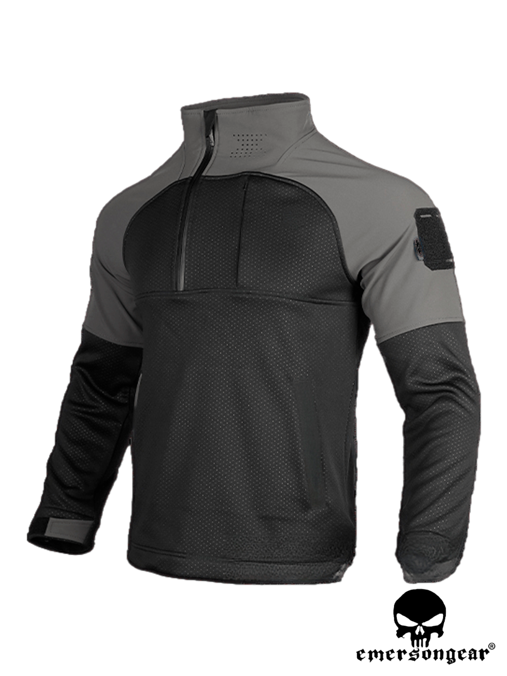 Толстовка EmersonGear Blue Label Rhinoceros Functional Clothes (EMB9599BK). Чёрный с серым