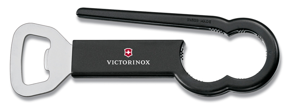 Открывалка для бутылок из стали и пластика чёрная VICTORINOX 7.6912.3