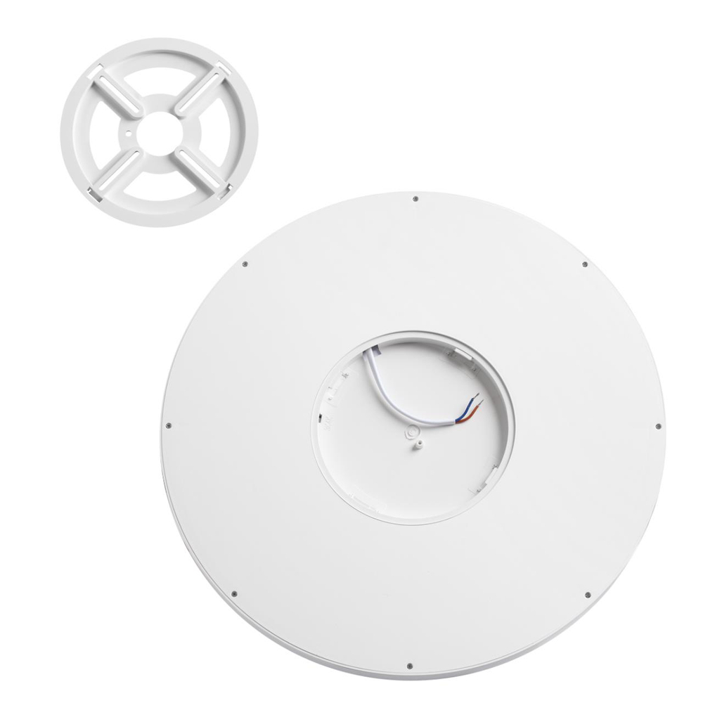 7661/32L MITRA LED SN 555 Светильник пластик/белый LED 32Вт 3000/4000K D400 IP40 OMEGA WHITE