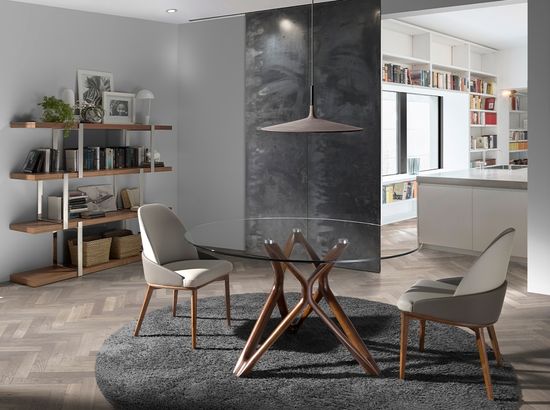 Круглый обеденный стол 1108/DT802 Ø130 из закаленного стекла Испания 