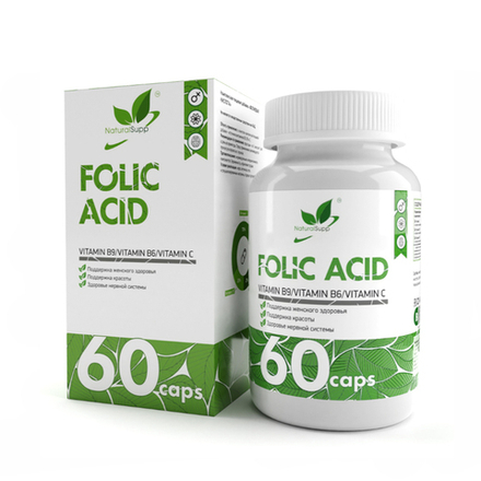 Фолиевая кислота 60 капс. (Naturalsupp)