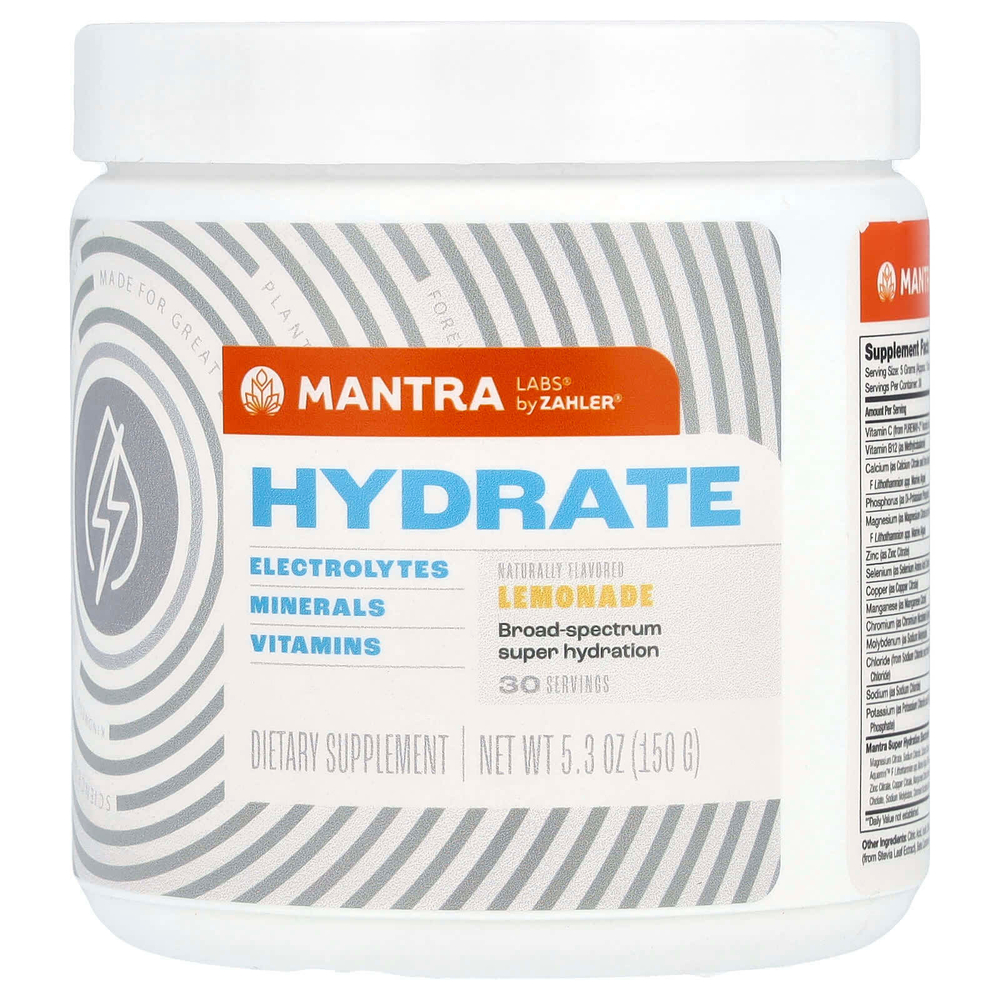 Zahler, Hydrate, лимонад, 150 г (5,3 унции)
