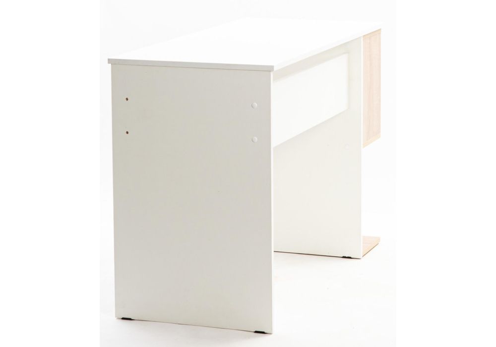 Письменный стол Дижон 110х50х75 белое тиснение / дуб сонома