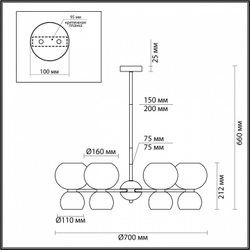 Люстра на штанге Odeon Light 4978/12