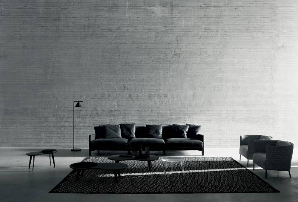 Диван Duma XL LIVING DIVANI кожа/grafit 2200х1020х760h