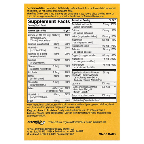 Nature's Way, Alive!®, комплекс мультивитаминов для мужчин старше 50 лет, 50 таблеток