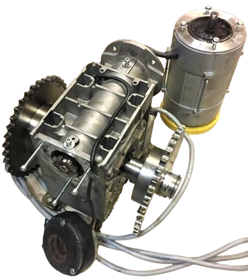 Лебедка AG 32.24 малого грузового лифта с двумя звездочками 5/8" x 3/8" ø192 мм  METALLSCHNEIDER.