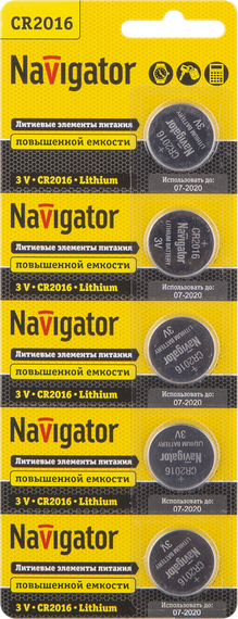Батарейка Navigator CR2016 23745