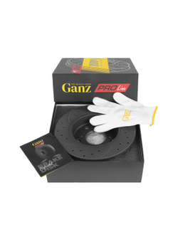 Диск тормозной задний перфорированный PRO-LINE с покрытием комплект SUZUKI SWIFT IV 10->/SX4 S-CROSS 13->/VITARA 15-> GANZ GIJ10147S