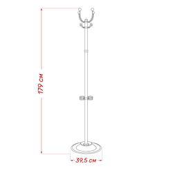 Вешалка напольная Leset Квадро-1