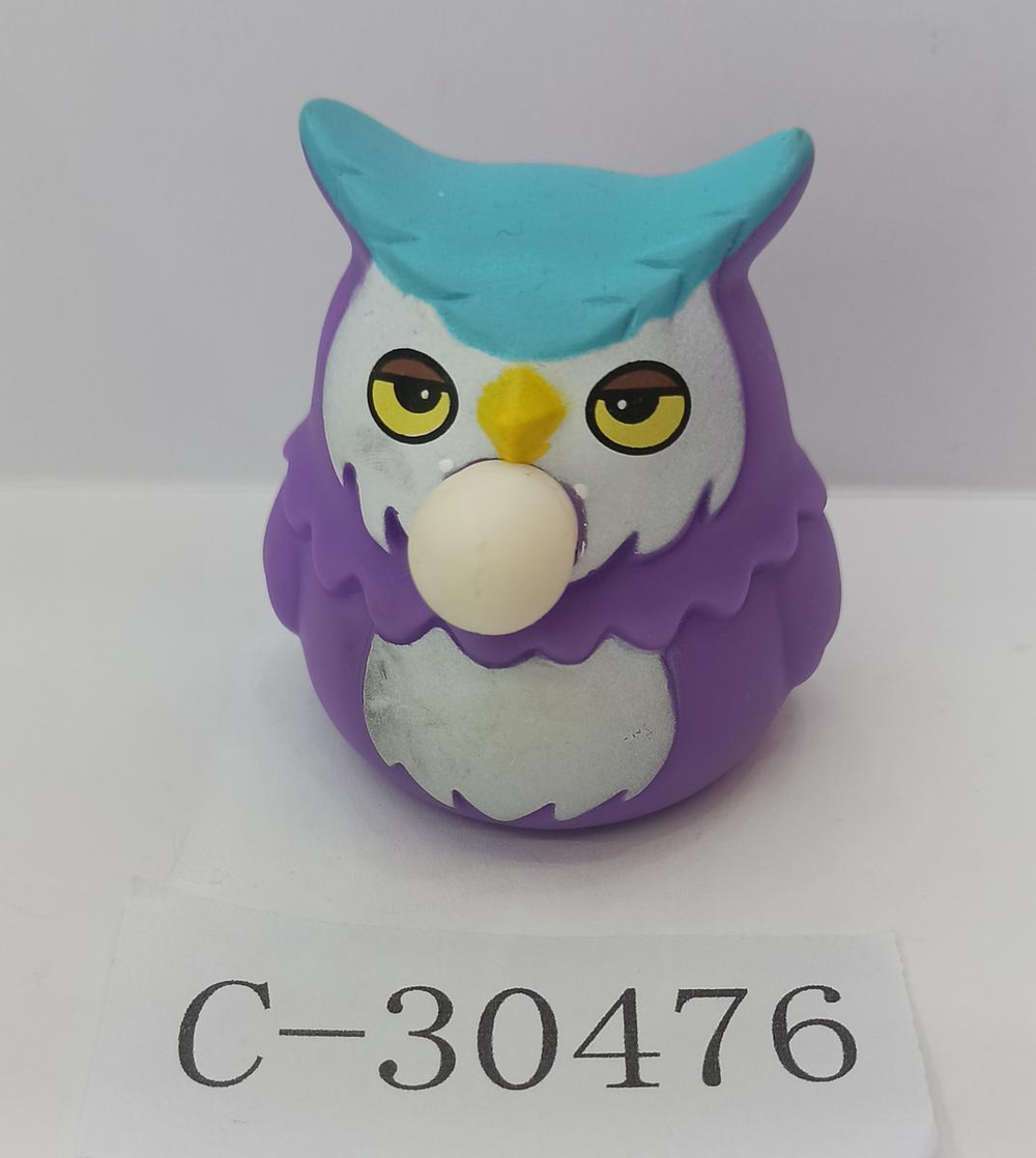 Мякиш Сова выдувает пузырь, 4 цвета микс, с-30476