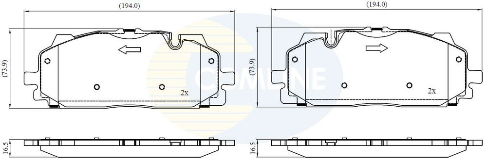 COMLINE - CBP02443-CML - Brake Pad Set, disc brake