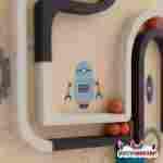 Детская интерактивная стена «Маршрут роботов», с шариковым лабиринтом