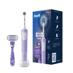Электрическая зубная щетка ORAL-B Vitality Pro D103.413.3 Лиловая тип 3708 + Бритва Gillette Venus Swirl